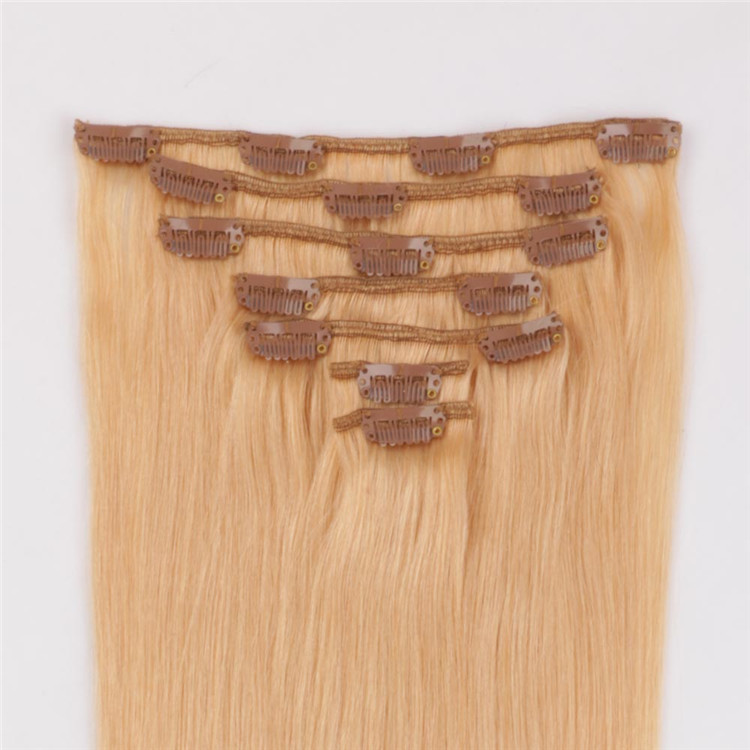 China double drawn clip in hair factory QM137